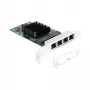 Tarjeta DeLOCK PCI Express x1 a 4 x RJ45 Gigabit LAN BCM