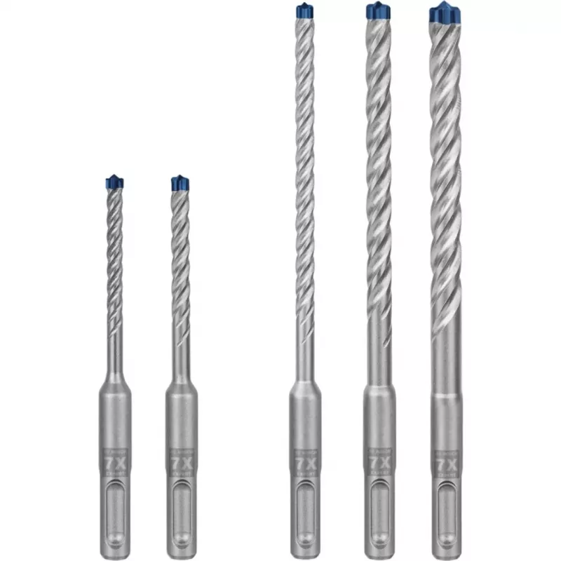 Bosch Expert SDS-plus-7X juego de brocas para martillo, 5 piezas, 5/6/8/10 mm