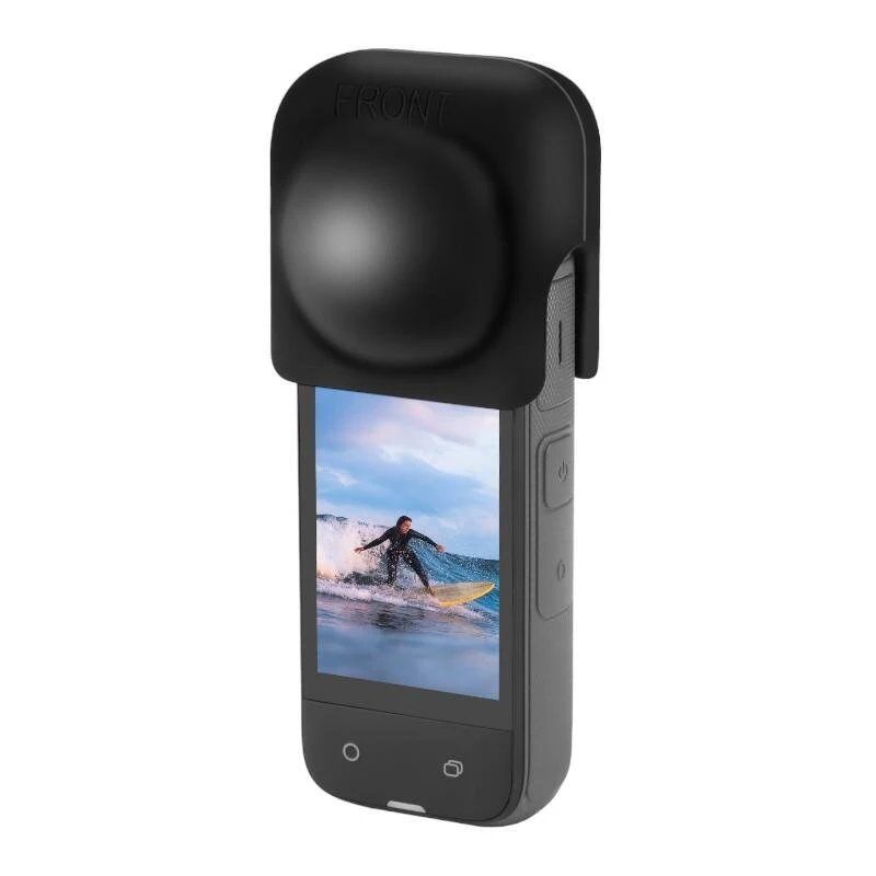 Protector de objetivo de silicona PULUZ para Insta360 X4 / X5 (negro)