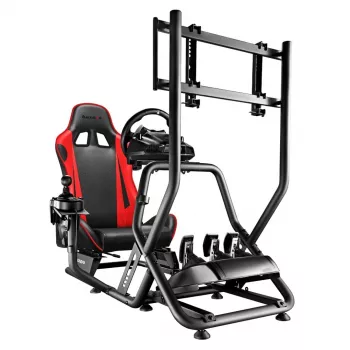 Cockpit de carreras huzaro Speed 6.0 con asiento ajustable, estructura de acero, ángulo 30°–90°, soporta hasta 120 kg, rojo, 1080×1360×560 mm