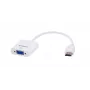 Adaptador de cable de vídeo Savio CL-27B 0,1 m HDMI Type-A (estándar) VGA (D-Sub) blanco