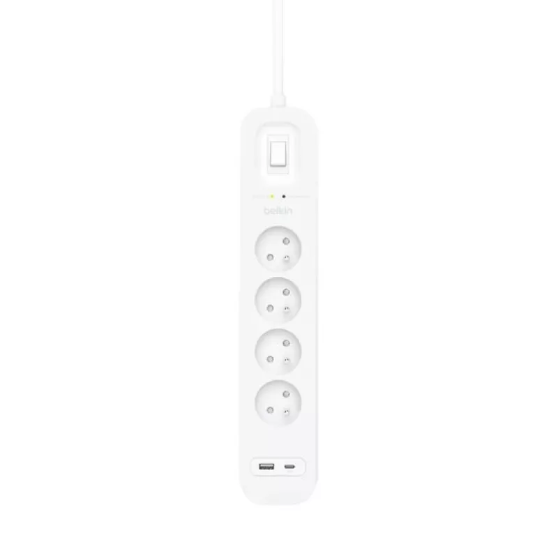 Protección contra sobretensiones Belkin SRB001CA2M 4 tomas de corriente AC 900 J blanco 2 m