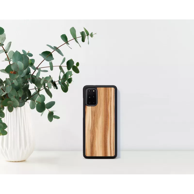 Funda para móvil man and wood Galaxy S20+ cappuccino negra – funda protectora para smartphone
