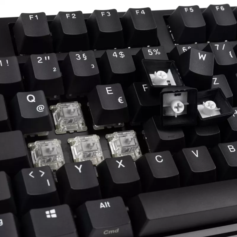 Teclado Ducky Origin Phantom negro universal USB QWERTZ alemán