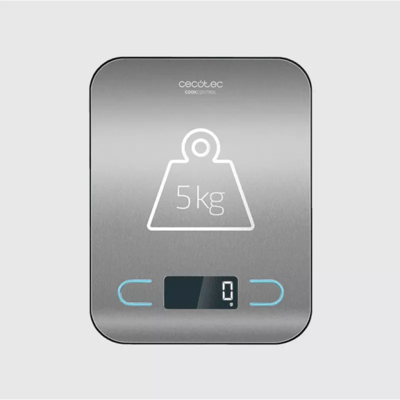 Báscula de cocina Cecotec | CookControl | capacidad máxima 5 kg | división 1 g | pantalla LCD