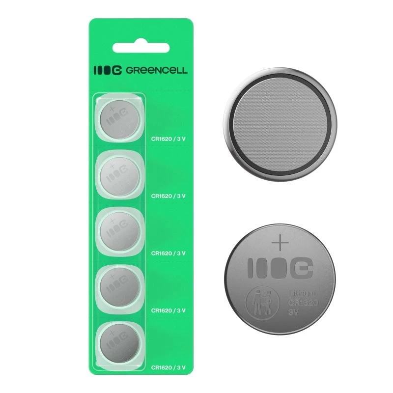 Pila botón Green Cell 5x CR1620