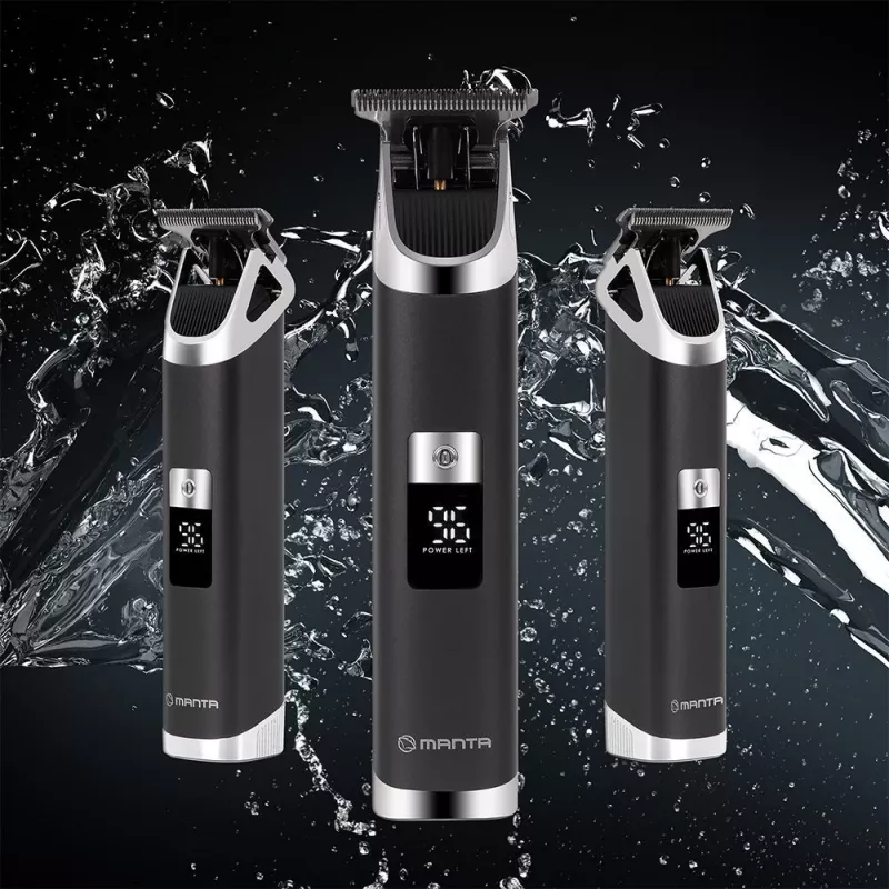 Recortadora de barba Manta HT-02BK Trimo, negra