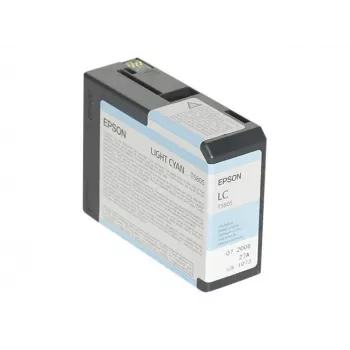Epson Pack individual cian claro T580500, cian claro, tinta pigmentada, 80 ml, 1 unidad, pack individual