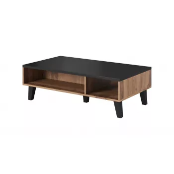 Mesa de centro Cama LOTTA 110 roble wotan/negro mate
