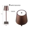 Lámpara de mesa recargable Beper P201UTP103, interruptor táctil, 2 W