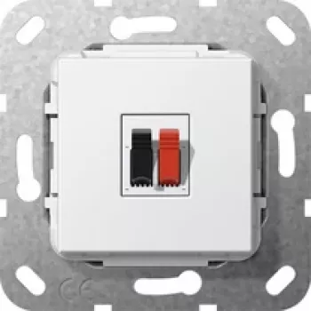 GIRA Toma de conexión para altavoz simple 569203 Mecanismo blanco puro 569203 (569203)