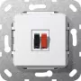 GIRA Toma de conexión para altavoz simple 569203 Mecanismo blanco puro 569203 (569203)