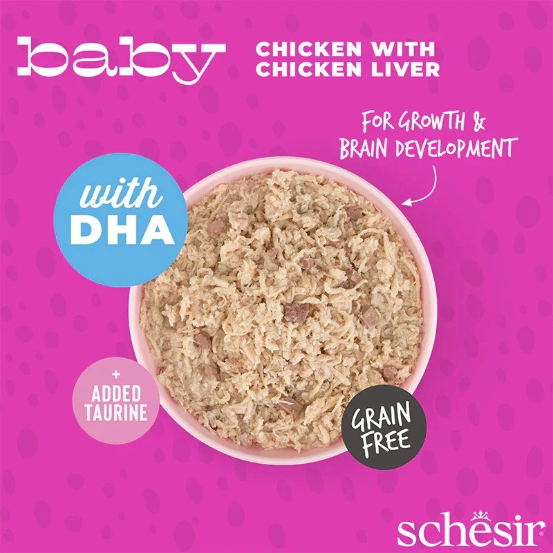 Comida húmeda para gatos Agras Pet Foods Schesir Baby en caldo 70 g — pollo, sin cereales, para gatitos