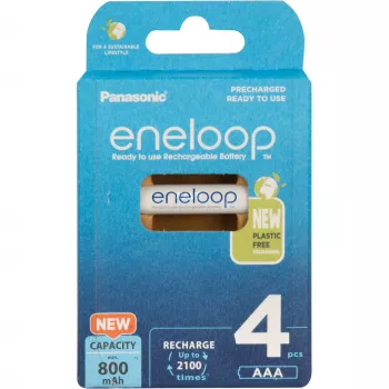 Baterías PANASONIC ENELOOP AAA 800 mAh 4 uds. (BK-4MCDE/4CP)