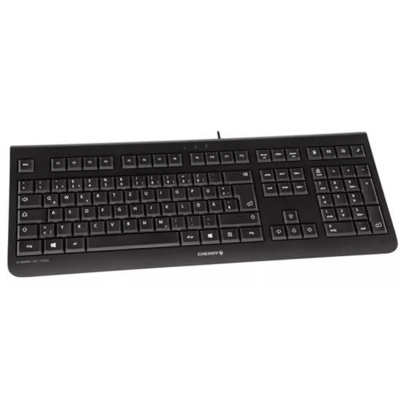 CHERRY KC 1000 teclado Home USB distribución suiza negro