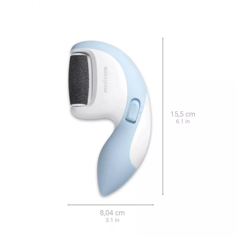 Pulidor de uñas eléctrico Medisana CR 870 – 3 accesorios, azul/blanco