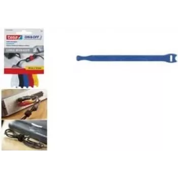 tesa brida para cables Cable Manager pequeño, color 12 mm x 200 mm, forma prefabricada, reutilizable (55236-00000-0)