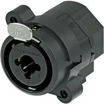 Neutrik NCJ6FI-S Conector hembra combo XLR/jack estéreo de 1/4 negro conector de cable (NCJ6FI-S)