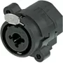 Neutrik NCJ6FI-S Conector hembra combo XLR/jack estéreo de 1/4 negro conector de cable (NCJ6FI-S)