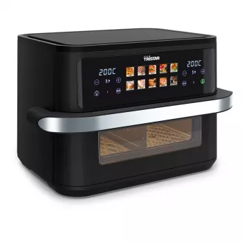 Freidora de aire Tristar FR-9078 doble 10 L, 2800 W, control táctil, LCD, negra/acero inoxidable