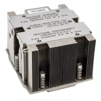 Disipador de CPU Supermicro SNK-P0083P con diseño plano 4U y ventilador de 80 mm