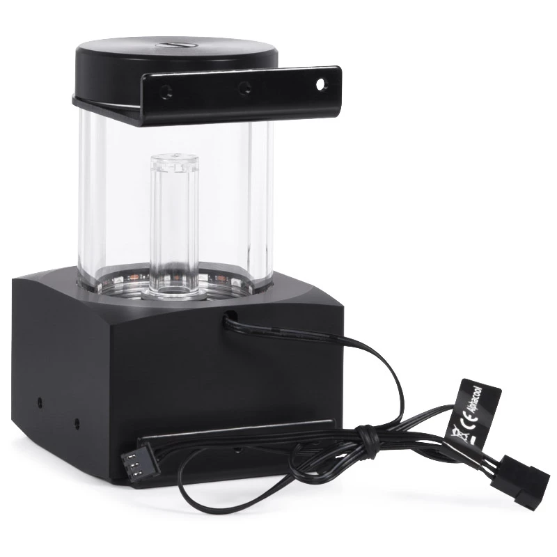 Alphacool Core 100 Aurora 15393 depósito, D5/VPP, ARGB, acetal/acrílico, negro