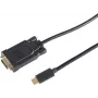 Adaptador de cable de vídeo S/CONN 10-59045 3 m USB Type-C VGA (D-Sub) negro