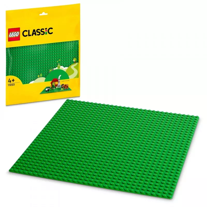 LEGO 11023 Classic Placa base verde cuadrada 32x32 tetones construcción césped base set de construcción y exposición individual