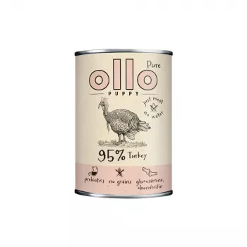 OLLO Puppy Pure Pavo - Comida húmeda para perros - 400 g