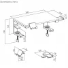 Soporte para portátil/monitor Ergo Office, carga máx. 20 kg, para diag. 13-32, negro, ER-303 B