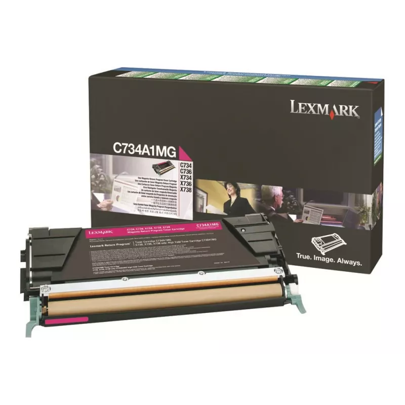 Lexmark - Cartucho de tóner - 1 x magenta - 6000 páginas - LRP / LCCP (0C734A1MG)