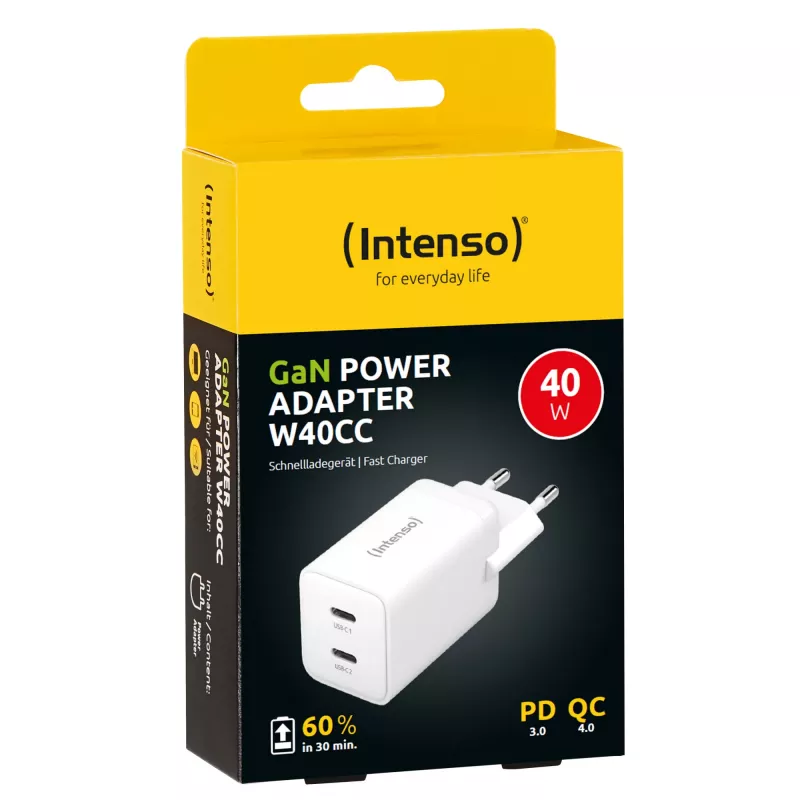 Adaptador de corriente 2xUSB-C GAN/7804012 INTENSO