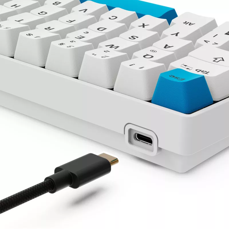 Teclado Sharkoon SGK50 S4 Home USB QWERTZ alemán blanco 60% RGB LED