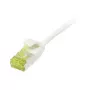 Cable de red RJ45, CAT6A 500 MHz, 0,15 m, blanco, U/FTP, Slimline redondo d=3,8 mm, TPE/LSZH (Superflex), AWG32, con cable Cat.7, Synergy 21 (S217320V3)