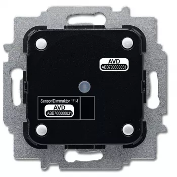 Actuador eléctrico Busch-Jaeger 6212/1.1, 230 V, 80 W, negro/plata, 71×71×45 mm