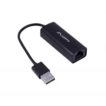 Tarjeta de red LANBERG NC-0100-01 USB 10 Gbit/s, compatible con hot-swap, cable 0,15 m, negro