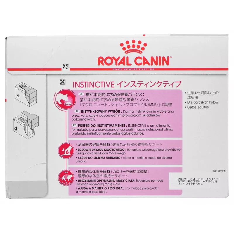 Royal Canin FHN Instinctive comida húmeda en paté para gatos adultos, 12 x 85 g