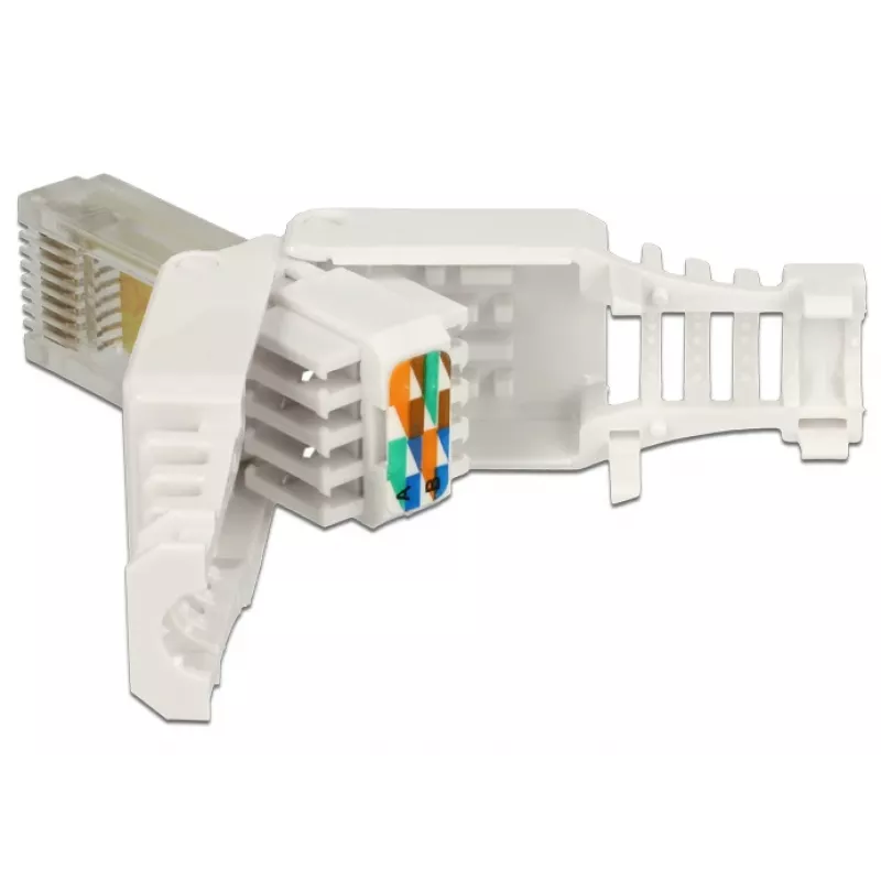 Conector de cable DeLOCK 86415 RJ-45 blanco