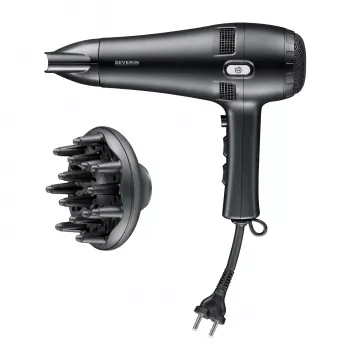 Secador de pelo Severin HT 0165 2100 W negro longitud del cable 1,8 m
