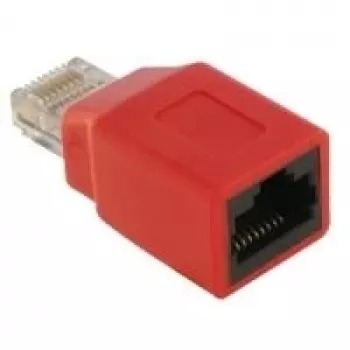 Adaptador crossover DeLOCK RJ45 M/H rojo 65025
