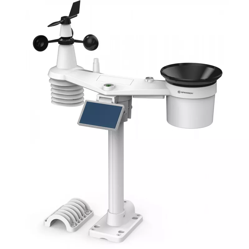 Bresser 7003220 Weather Center 7-in-1 Solar 6-Day 4cast Pro SF estación meteorológica digital, LCD, negra