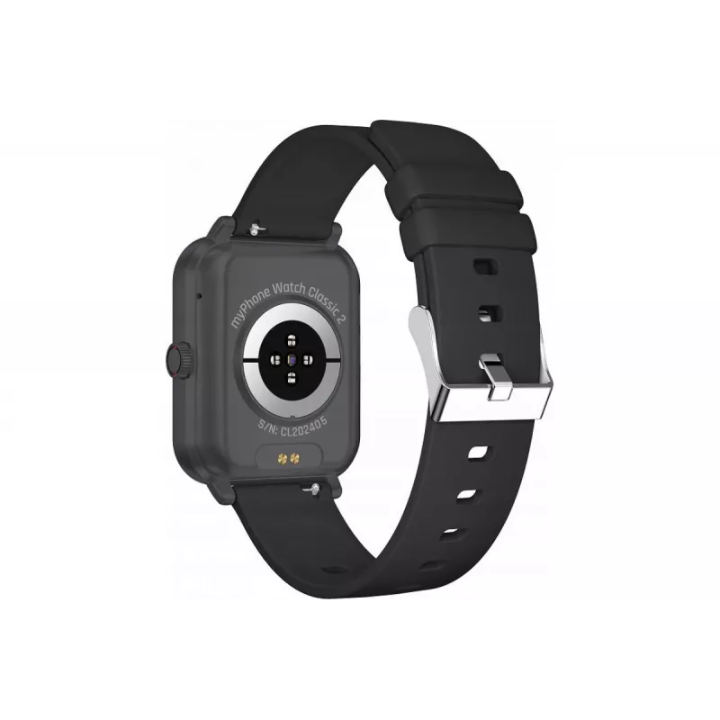 myPhone Watch Classic 2 4,7 cm (1,85 inch) IPS Digital 240 x 284 píxeles Pantalla táctil Negro