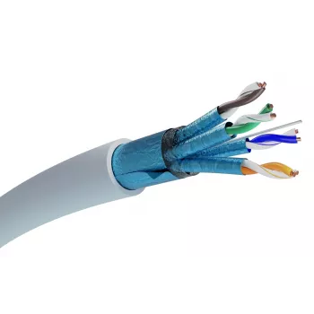 Cable de red Extralink par trenzado CAT6A FTP (F/FTP) V2 interior 500M gris