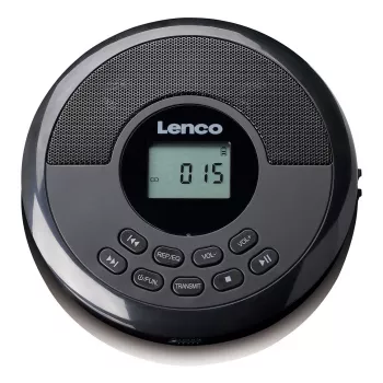Reproductor de CD portátil Lenco CD-340BK — negro, diseño portátil