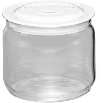 Recipiente de vidrio Rommelsbacher JG05 0,5 l resistente al calor con tapa para yogurtera JG60
