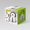 Hervidor Maestro MR1302 acero inoxidable 2,5 L, apto para inducción, silbato con tapa abatible, asa negra