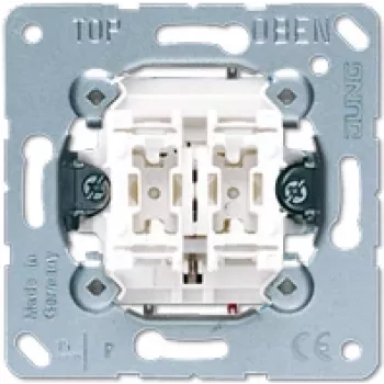 Interruptor de luz Jung 539VU – Mando basculante, acabado aluminio, unipolar, 250 V