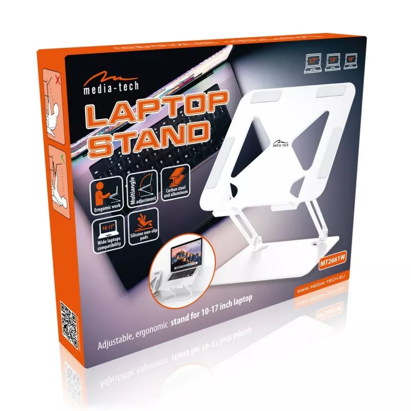 Soporte para portátil MEDIA-TECH – soporte para portátil MT2661W (blanco)