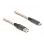 Cable USB 2.0 DeLOCK Type-A a USB Type-C RGB 1m