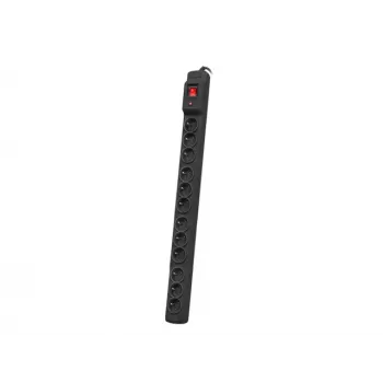 Armac M12 regleta para rack de 19 pulgadas, 12x 230V, vertical, 1,5 m, negra (M12/15/CZ)